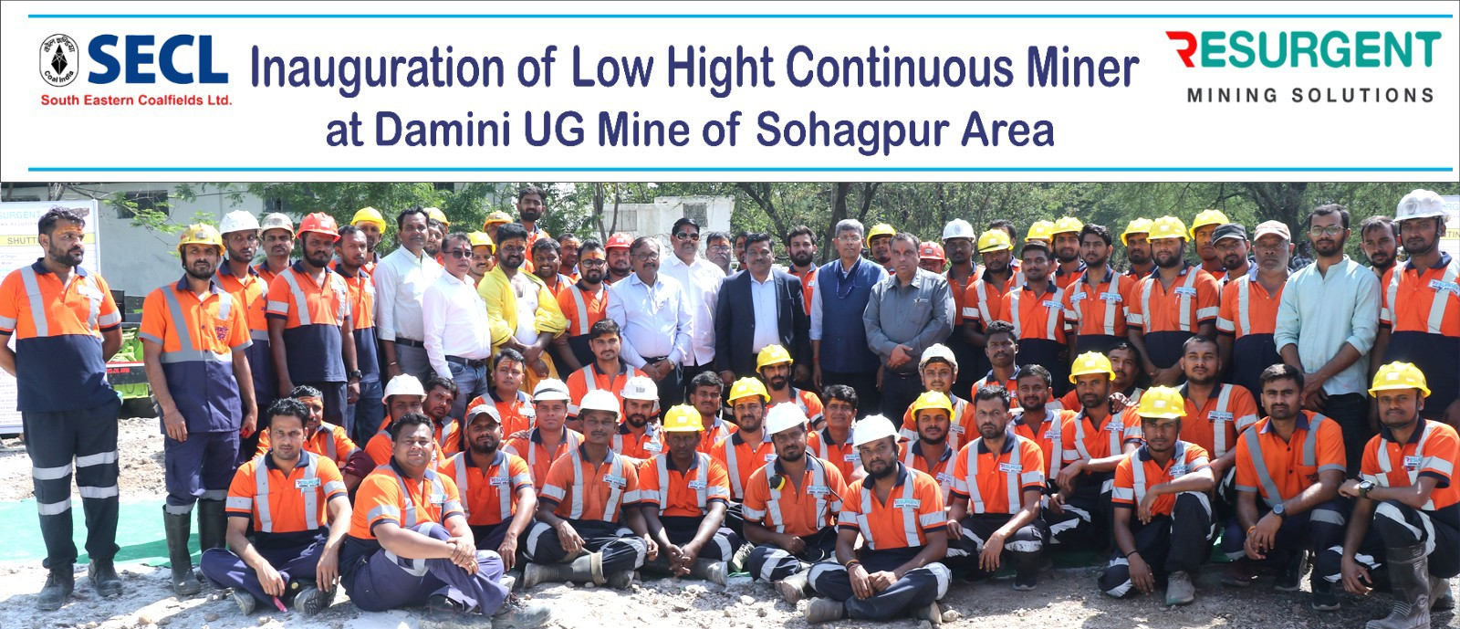 Inauguration of Low Height Continuous Miner at DAMINI UG Mine
